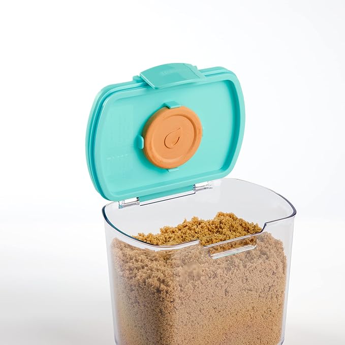 Progressive ProKeeper Baker's Airtight Kitchen Storage Canister Container Set for Flour, Sugar & More, Keeps Ingredients Fresh, with Accessories (Turquoise, 6- Piece) - Image 5