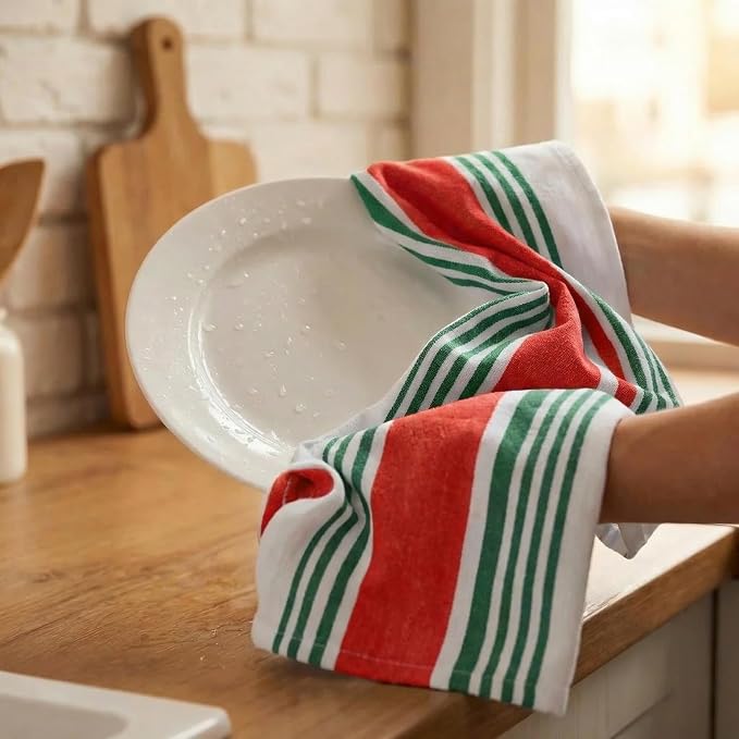 Urban Villa Kitchen Towels Cotton Dish Towels 20”x30” (Set of 6) Christmas - Image 7