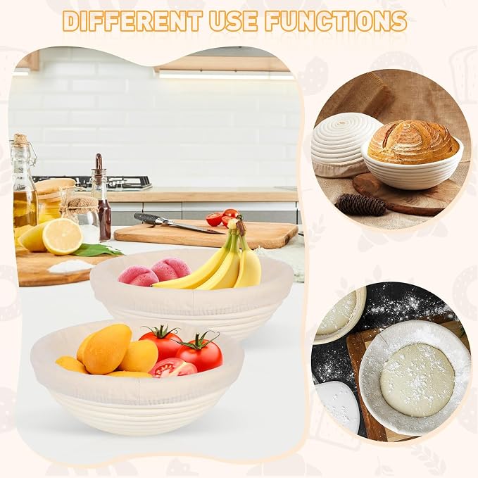 20Pack Banneton Bread Proofing Basket,Round Banneton Basket With Liner Round Proofing Basket Bulk Sourdough Proofing Basket Making Bread For Professional & Home Sourdough Bread Baking - Image 6