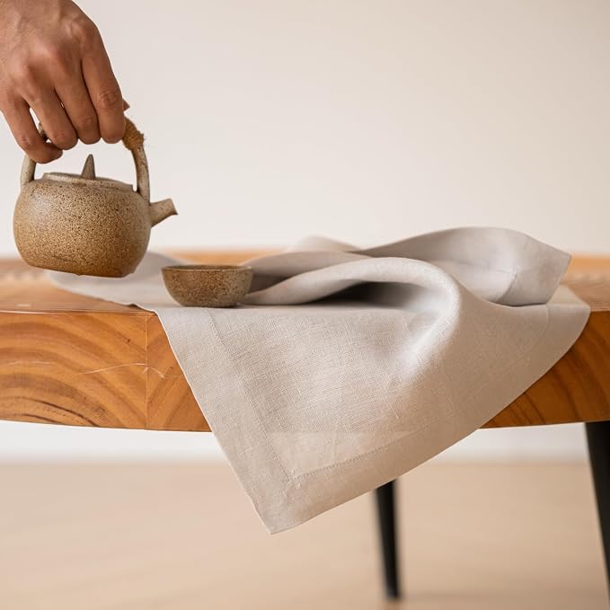 KNOKNO Handmade Organic Hemp Napkins – Set of 4, 18 x 18 Inches | Premium Artisan Table Linens, Sustainable 4-Month Growth Hemp, Durable & Soft for Christmas,Thanksgiving,New Year - Image 8