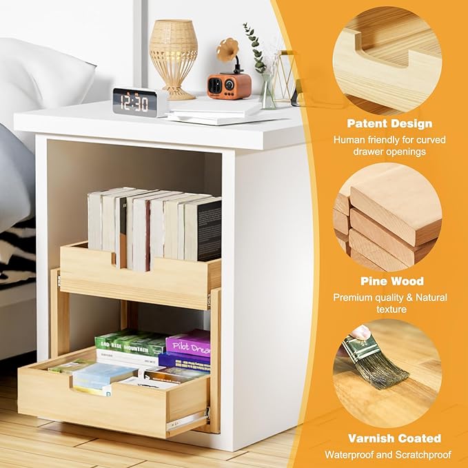 Pull Out Cabinet Organizer, 17''W×21''D Sliding Drawers for Cabinets, 2 Tier Soft Close Slide Out Wooden Pull out Drawers, Base Cabinet Organization for Kitchen, Pantry, Bathroom - Image 4