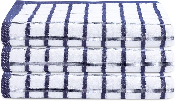 Urban Villa Kitchen Towels Cotton Dish Towels 20”x30” (Set of 3) Black Wht - Image 7