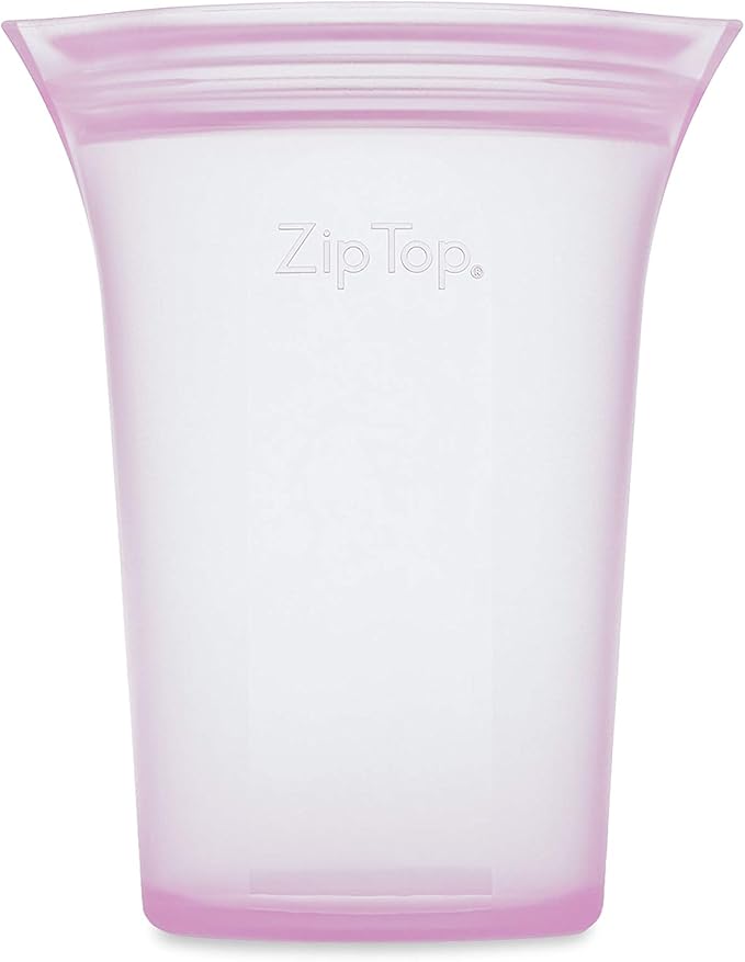 Zip Top Reusable Food Storage Bags | Medium Cup [Lavender] | Silicone Meal Prep Container | Microwave, Dishwasher and Freezer Safe | Made in the USA - Image 2