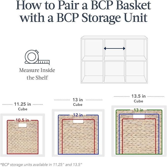 Best Choice Products 13 x 13in Scalloped Hyacinth Baskets, Rustic Set Of 5 Multipurpose Collapsible Storage Organizer, Handwoven Laundry Totes for Bedroom, Living Room, Shelves – Chestnut - Image 8