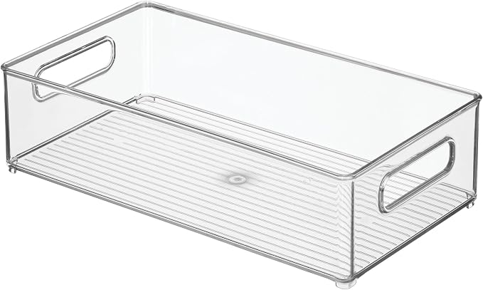 iDesign Stackable Fridge Bin | Storage Bin for Freezer or Pantry Organization, Clear, Made in USA - Image 9