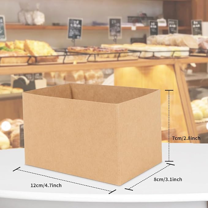 200 Pcs Sandwich Boxes Take Out Food Containers Paper Sandwich Packaging Boxes Toast Holding Bread Tray for Restaurant, Picnic and Party - Image 2