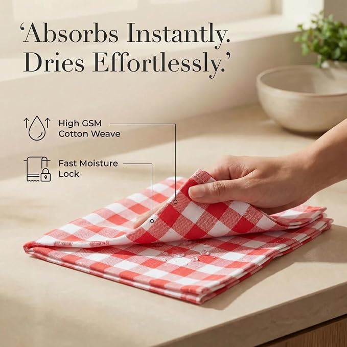Urban Villa Cloth Napkins Cotton 12x12 (Set of 12) Red - Image 3