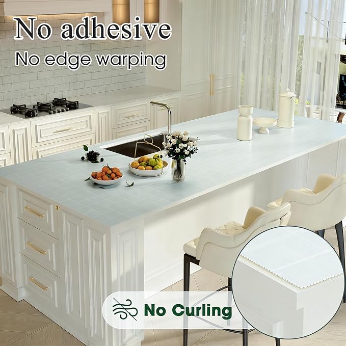 Beautysaid Shelf Liner Non Adhesive Drawer & Cabinet Liner for Kitchen Waterproof Sage Green Shelf Paper for Bathroom & Dress Drawer (12 in x 20 FT) - Image 5