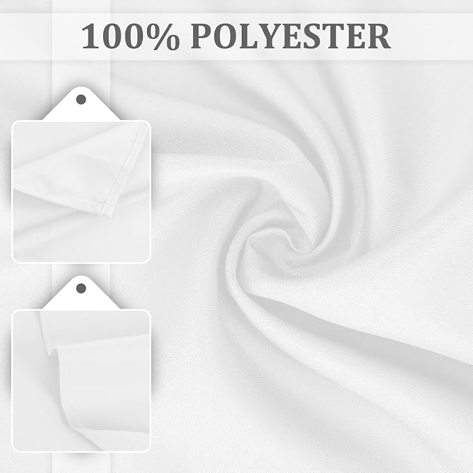 SuperO Set of 120 Cloth Napkins 17 x 17 Inch, Polyester Solid Washable Dinner Napkins with Hemmed Edges,Great for Restaurant, Wedding and Party(White) - Image 7