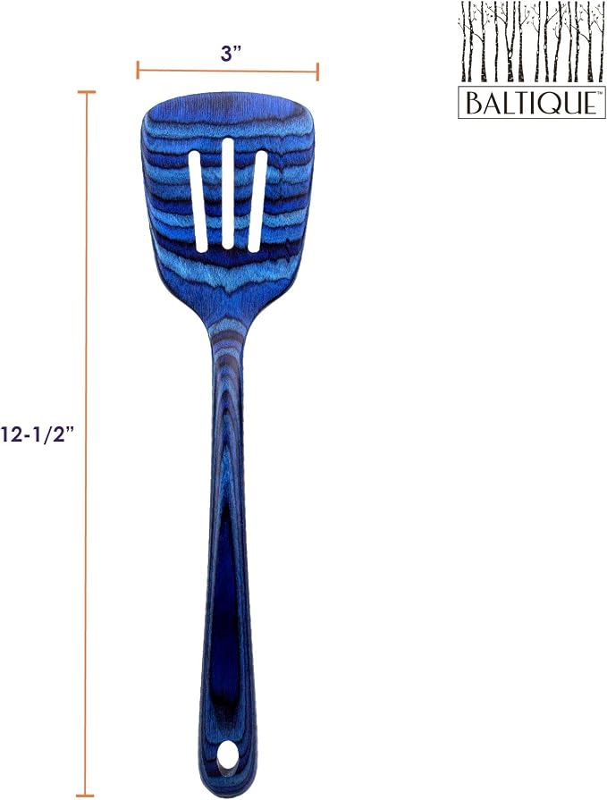 Totally Bamboo Baltique Malta Collection 12-1/2" Wooden Slotted Spatula, Safe for Nonstick - Image 6