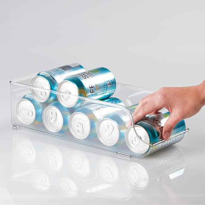 iDesign Soda Can Dispenser for Refrigerator or Pantry, Set of 3, Clear | Made in USA - Image 5