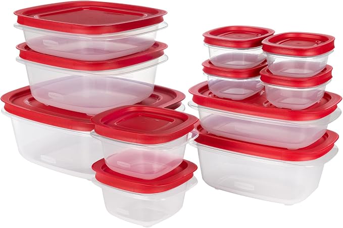 Rubbermaid EasyStore Rectangle and Square Containers, 22-Piece Set, Food Storage Containers with Lids - Image 4
