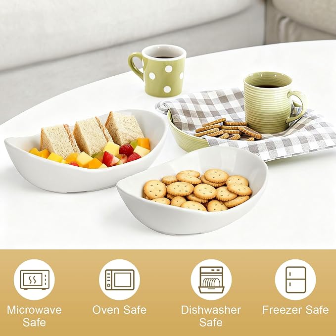 Ceramic Fruit Bowl for Kitchen Counter, Fruit Basket with Metal Stand, Tiered Fruit Rack for Countertop, Modern Serving Bowl for Party Dessert, Vegetable, Snack (White) - Image 6
