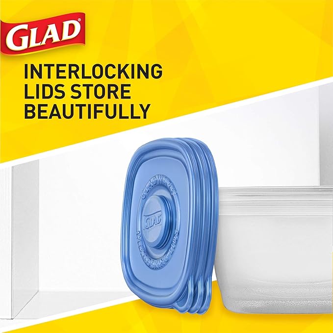 Glad GladWare Big Bowl Food Storage Containers with Lids, Large Round No BPA Plastic Containers for Soups, Salads, and Meal Prep, Lock Tight Seal, Microwave Dishwasher Safe, 48 Oz, 3 Count - 6 Pack | Lock-tight seal for soups, salads, and meal prep in ... - Image 8