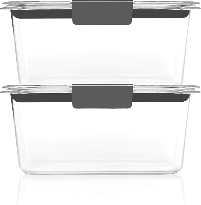 Rubbermaid Brilliance BPA-Free Food Storage Containers, Medium Deep, 4.7 Cup, Airtight & Leak-Proof, Microwave & Dishwasher Safe, 4 Count (Pack of 2) - Image 2
