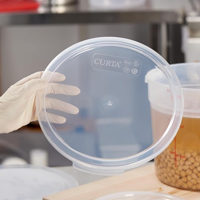 22 Quart Translucent Round Food Storage Container with Lid, Pack of 4 – NSF Listed, BPA-Free, Commercial-Grade Polypropylene, Freezer & Dishwasher Safe, Non-Stick, Easy-Read Graduations - Image 8