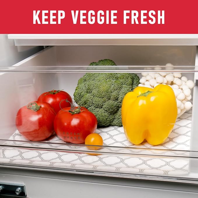 Cooyes Refrigerator Shelf Liners for French Door Fridge, 24" x 240" Extra Large, Non-Slip Fridge Mats Machine Washable, Refrigerator Drawer Liner for Glass Shelves Kitchen Cabinet - Image 5