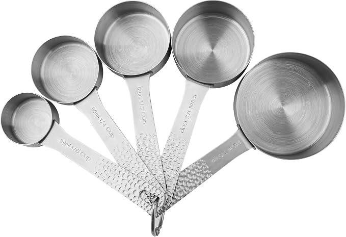 Measuring Cups and Spoons Set, 18/8 Stainless Steel Measuring Cups and Spoons Set for Baking & Kitchen, Metric & US Metal Measure Cup and Spoon for Dry & Liquid - Image 2