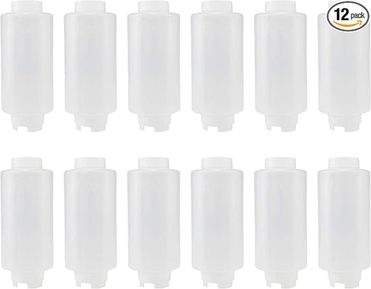 Creative Mark Cylo FIFO Squeeze Bottle -Empty - 12 Pack - 32 oz. Inverted Squeeze Bottle with Air-Tight Non-Drip Silicone Valve; Acrylic Paint, Sauce & Condiment Bottles for Painters and Food Industry by CreativeMark