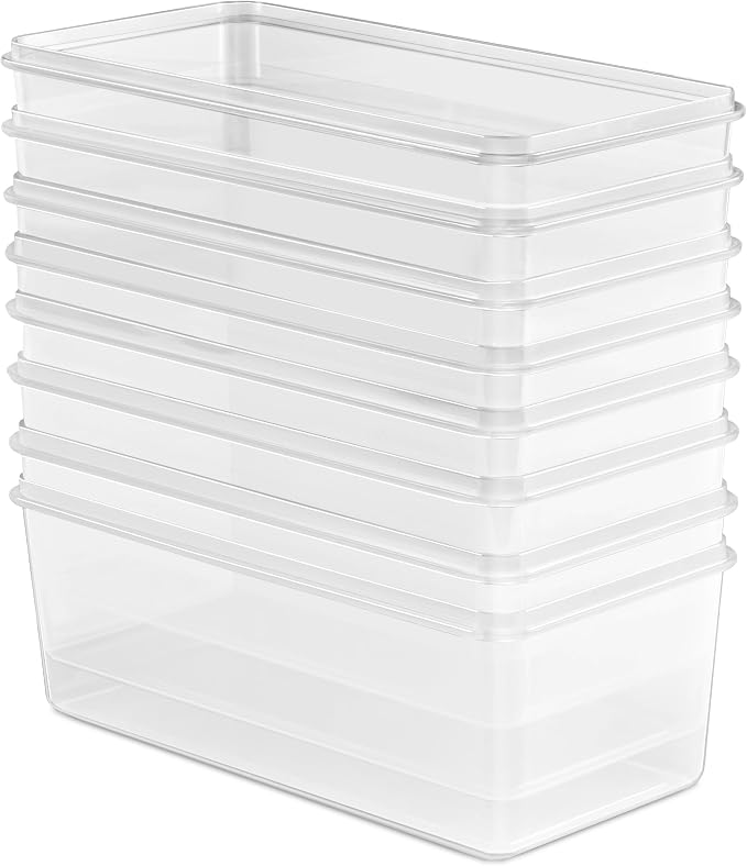 Sorbus Food Storage Containers - Pack of 8 - Air Tight, Four-Way Snap Lids Keeps Food Fresh - Store Cereal, Pasta, Flour, Nuts, Candy - Durable Plastic Kitchen Pantry Bins - Image 4