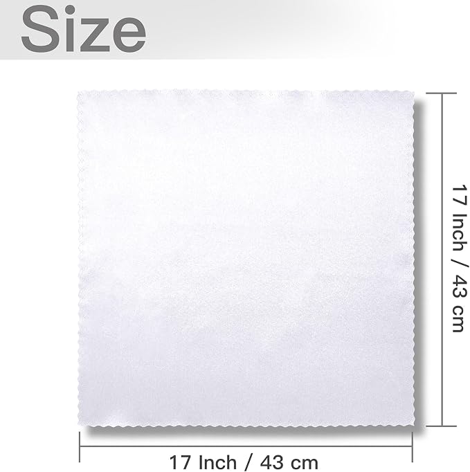 VACVELT 100 Pack White Scalloped Satin Napkins 17x17 Inch Wedding | Scalloped Floral Edges With Silky Smooth Finish, Seamless Design, Machine Washable Wrinkle And Fade Resistant - Image 5