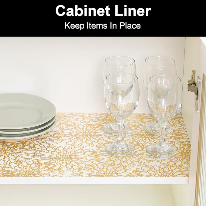 Cooyes Shelf Liner Drawer Liners, Shelf Liners for Kitchen Cabinets, Non-Adhesive Cabinet Liner, EVA Waterproof Non-Slip Refrigerator Liners for Kitchen Drawers（11.8" W x 118" L） - Image 4