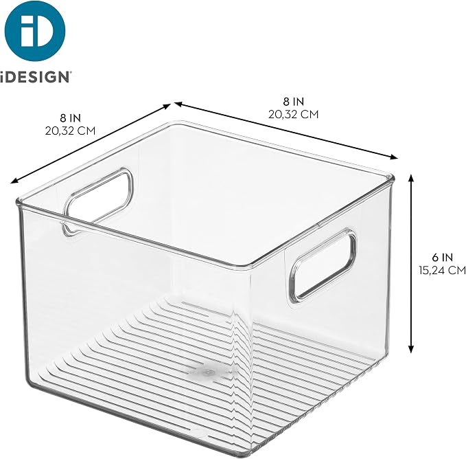 iDesign Clear Plastic Storage Bins, 4-Pack | For Kitchen Pantry and Fridge, For Cabinets and Shelves - Image 4