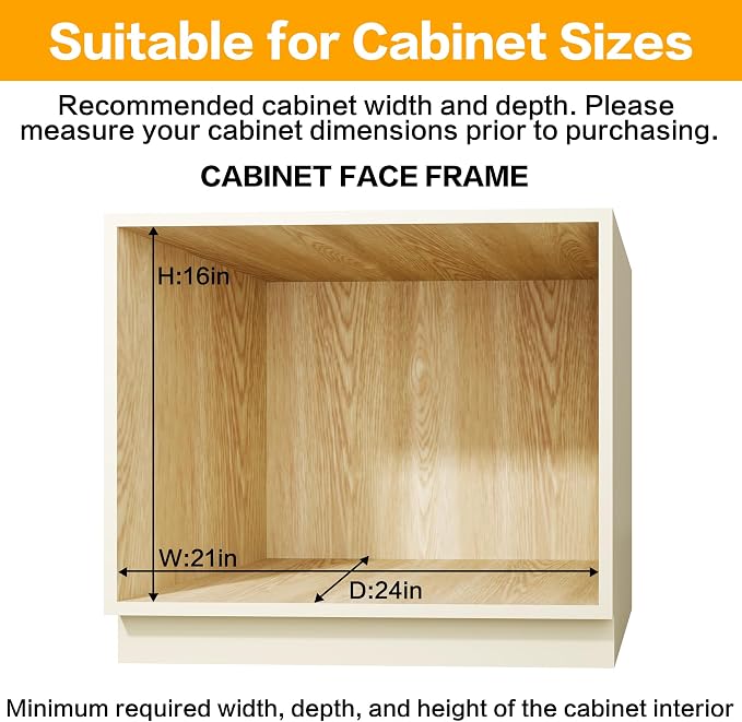 2-Tier Kitchen Cabinet Pull Out Shelf and Drawer Organizer Slide Out Pantry Storaqe Basket in Multiple Sizes (19" W x 21" D) - Image 3