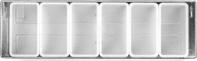 Restaurantware Bar Lux 19.6 x 6.3 x 3.7 Inch Condiment Caddy 1 Durable Bar Caddy - 6 Removable Compartments Built-In Lid Black Plastic Condiment Holder For Restaurant Store Cocktail Garnish - Image 14