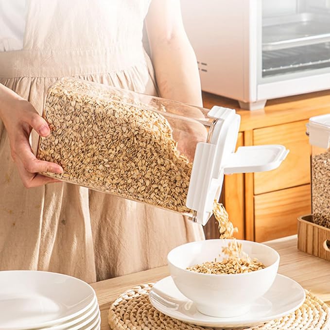 Premium Cereal Containers Storage With Lid 8 PCS Cereal Dispenser For Pantry Organization BPA Free Rubbermaid Brilliance Storage Containers - Image 6