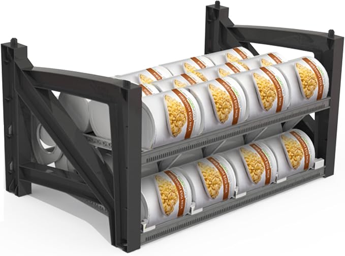 Cansolidator Max Large - 1-Pack Can Organizer for Pantry, Stackable Soda Can Storage for Kitchen, Holds 60 Large Cans of Food by ShelfReliance