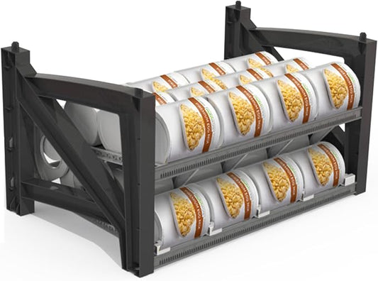 Cansolidator Max Large - 1-Pack Can Organizer for Pantry, Stackable Soda Can Storage for Kitchen, Holds 60 Large Cans of Food by ShelfReliance