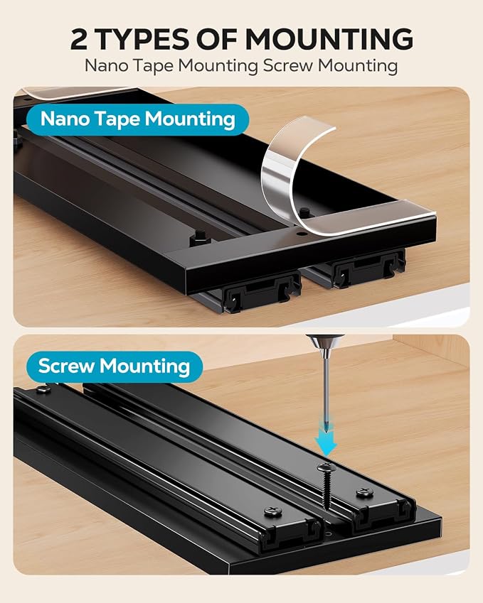 Nieifi Pull Out Spice Rack Organizer, 2 Tiers, 1 Pack | 6.5"Wx10.35"Dx8.4"H, For Cabinet, Easy to Install, Metal - Image 5