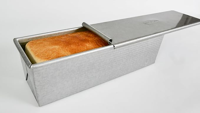 USA Pan Bakeware Pullman Loaf Pan with Cover,13 x 4 inch,Nonstick & Quick Release Coating,Made in the USA from Aluminized Steel,(Pack of 3) - Image 3