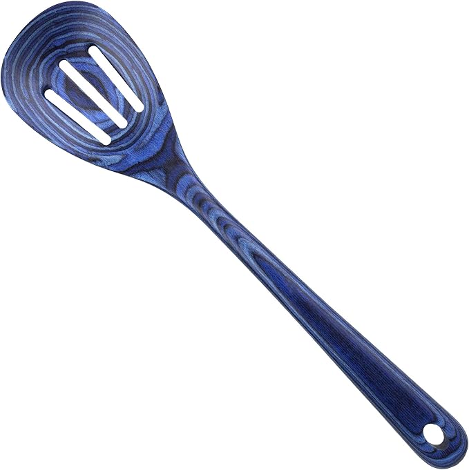 Totally Bamboo Baltique Malta Collection 12-1/2" Wooden Cooking Spoon, Safe for Nonstick, Slotted Spoon by TotallyBamboo