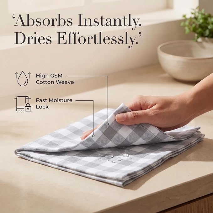 Urban Villa Cloth Napkins Cotton 20x20 (Set of 12) Grey - Image 3