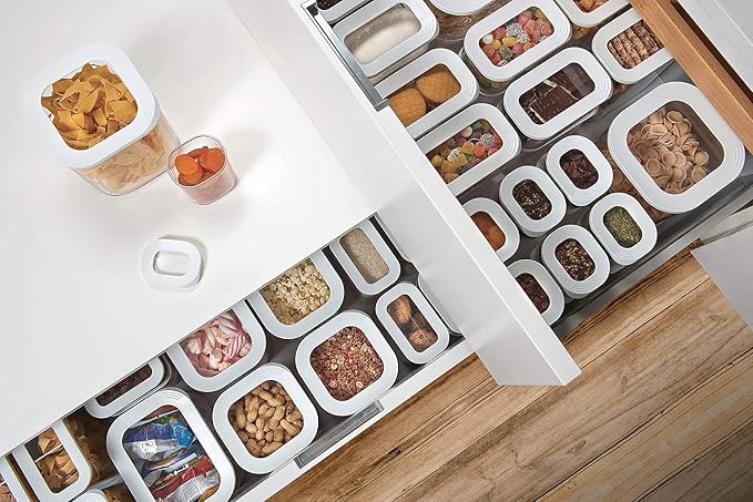 Mepal 2-Piece Set Storage Jars with Lid, Food Container, Rectangular, Kitchen Organiser Made of Plastic, Storage Container, Airtight, 2 x 1500 ml, Nordic Green - Image 5