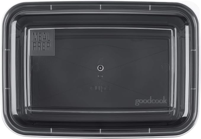 GoodCook Meal Prep Containers, Single Compartment 10-Pack, BPA-Free Reusable Food Storage, Black, Microwave & Freezer Safe, Stackable Meal Prep Containers for Lunches and Snacks (Pack of 4) - Image 5