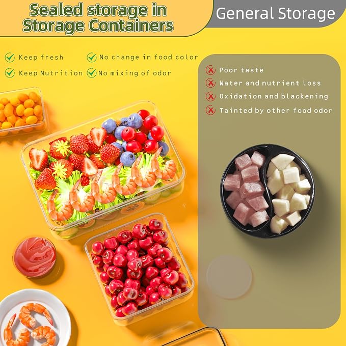 50 PCS Food Storage Containers with Lids Airtight (25 Lids & 25 Containers)- Reusable Plastic Leakproof Meal-Prep Container for Kitchen Storage Organization Microwave/Dishwasher Safe with Labels & Pen - Image 5