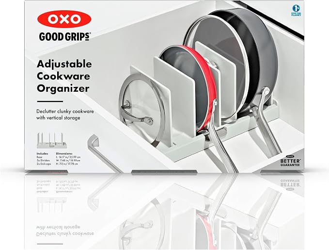 OXO Good Grips Adjustable Cookware Organizer, Pot and Pan Organizer - Image 8