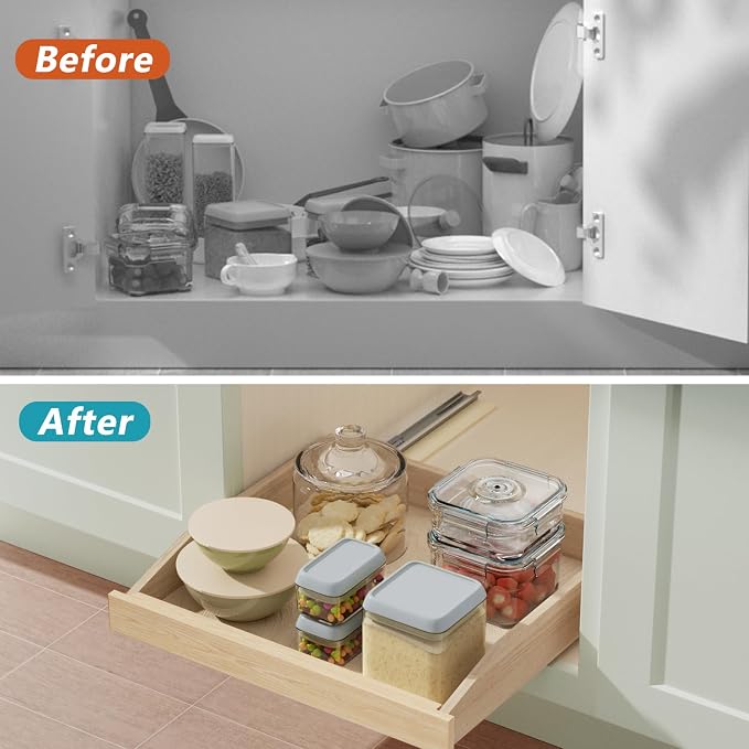 Pull Out Cabinet Drawer 19½” W x 21” D, Soft Close Pull Out Cabinet Organizer, Bottom Assembly - Image 7