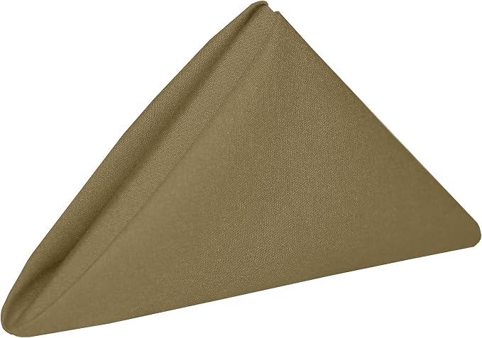 17x17-Inch Cotton-Feel Cloth Napkins, Camel, Set of 36 by UltimateTextile