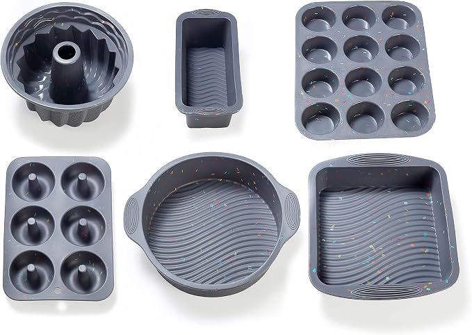 51PCS Silicone Bakeware Set Silicon Cake Molds Set For Baking, Including Baking Pan, Cake Mold, Cake Pan, Toast Mold, Muffin Pan, Donut Pan, And Cupcake Mold Silicone Baking Cups Set - Image 8