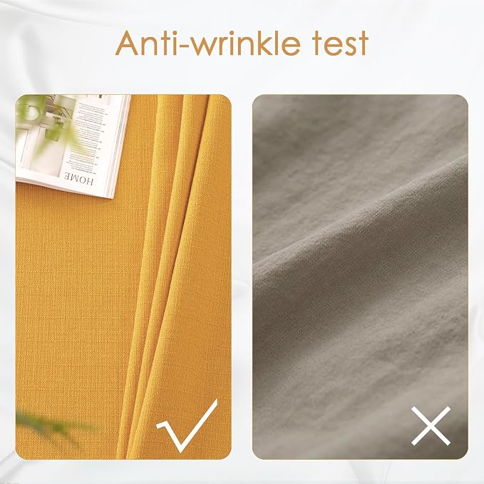 BALCONY & FALCON Rectangle Table Cloth Waterproof Gold Orange 95"x55" | Rectangular Washable Wrinkle Resistant Table Cloth Linen Fabric Tablecloths for Dining Party Kitchen Wedding and Outdoor Use - Image 4