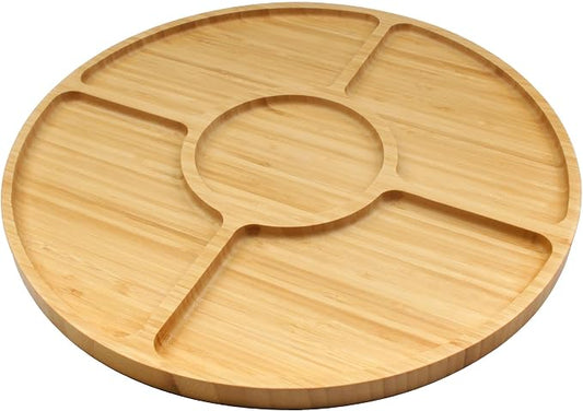 Bamboo Serving Tray - 15" - 5 Compartment - 30 Trays by BambooMN