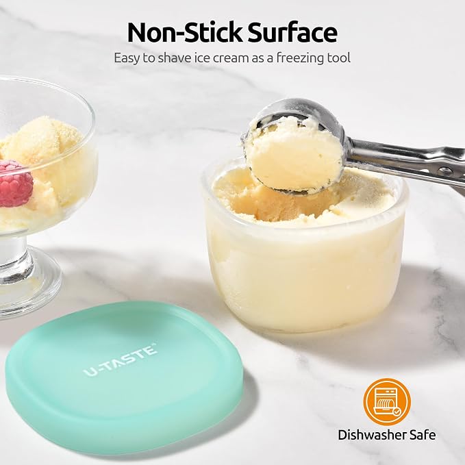 U-Taste Silicone Container with Lids, Small Mini Food Storage, 6oz * 2 | Food Grade Liquid Silicone, Leak-Proof Airtight Lids, Freezer & Microwave Safe, Mini Sauce Tupperware with Clear Measurements - Image 7