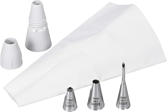 ORIGINAL KAISER WHF Inspiration Sweet & Style Senior Piping Bag Set 5-Piece Very Stable, Tear-Resistant Cotton Piping Bag with Non-Stick Interior Coating Reusable and Dishwasher Safe - Image 4