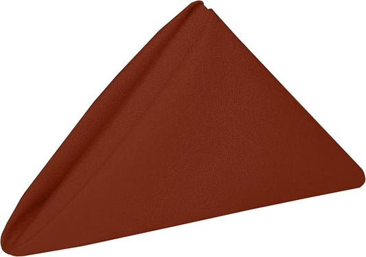 17x17-Inch Cotton-Feel Cloth Napkins, Burnt, Set of 36 by UltimateTextile