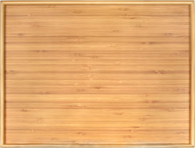 BambooMN Organic Bamboo Serving Tray, Vanity, Appetizers, Snacks, Desserts, Charcuterie Boards, 17"x13"x0.75" - 10 Trays by BambooMN