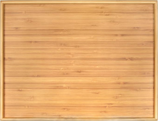 BambooMN Organic Bamboo Serving Tray, Vanity, Appetizers, Snacks, Desserts, Charcuterie Boards, 17"x13"x0.75" - 10 Trays by BambooMN